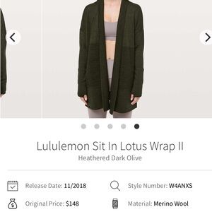 Lululemon Sit In Lotus Wrap